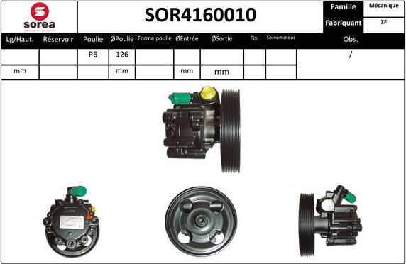 Sera SOR4160010 - Гідравлічний насос, рульове управління, ГУР avtolavka.club