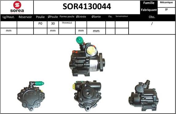 Sera SOR4130044 - Гідравлічний насос, рульове управління, ГУР avtolavka.club