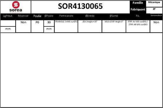 Sera SOR4130065 - Гідравлічний насос, рульове управління, ГУР avtolavka.club