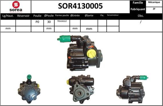 Sera SOR4130005 - Гідравлічний насос, рульове управління, ГУР avtolavka.club