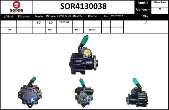 Sera SOR4130038 - Гідравлічний насос, рульове управління, ГУР avtolavka.club