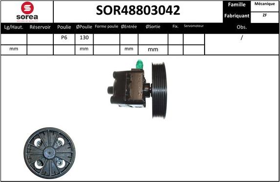 Sera SOR48803042 - Гідравлічний насос, рульове управління, ГУР avtolavka.club