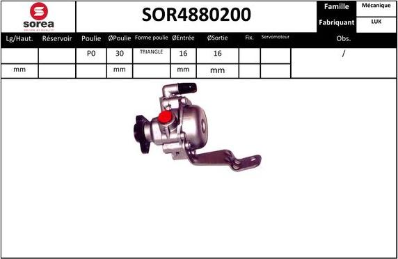 Sera SOR4880200 - Гідравлічний насос, рульове управління, ГУР avtolavka.club