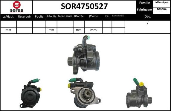 Sera SOR4750527 - Гідравлічний насос, рульове управління, ГУР avtolavka.club