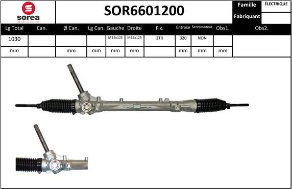 Sera SOR6601200 - Рульовий механізм, рейка avtolavka.club