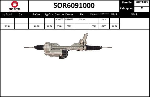 Sera SOR6091000 - Рульовий механізм, рейка avtolavka.club