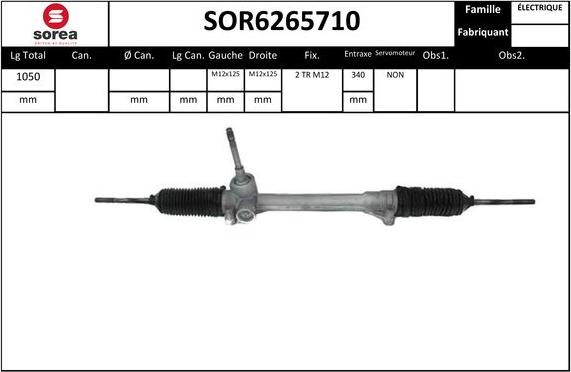 Sera SOR6265710 - Рульовий механізм, рейка avtolavka.club