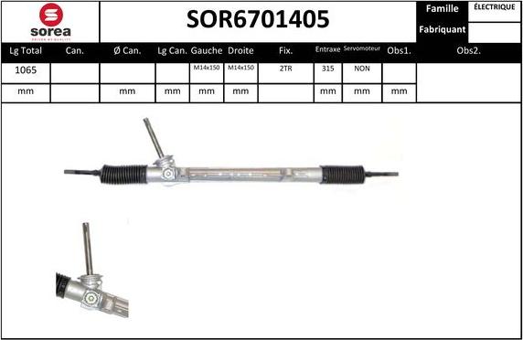 Sera SOR6701405 - Рульовий механізм, рейка avtolavka.club