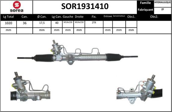 Sera SOR1931410 - Рульовий механізм, рейка avtolavka.club