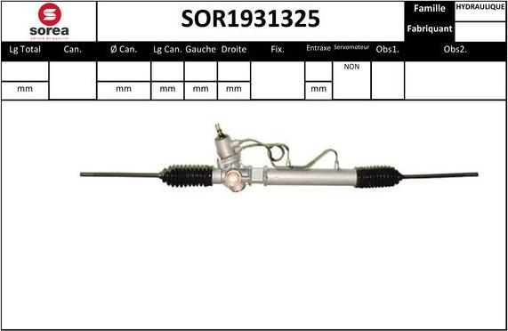 Sera SOR1931325 - Рульовий механізм, рейка avtolavka.club