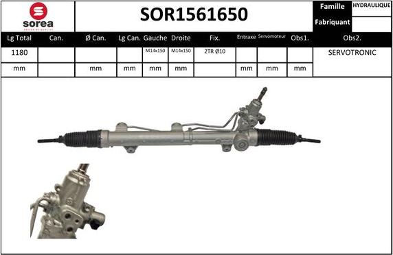 Sera SOR1561650 - Рульовий механізм, рейка avtolavka.club