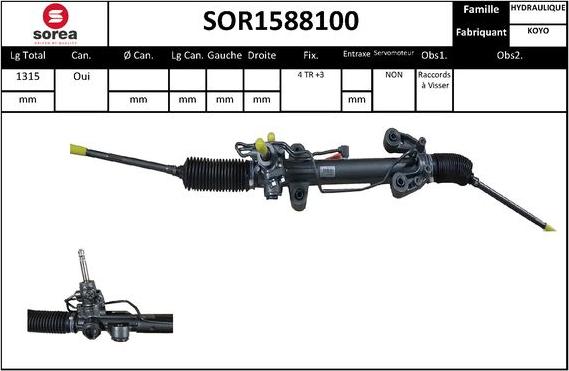 Sera SOR1588100 - Рульовий механізм, рейка avtolavka.club