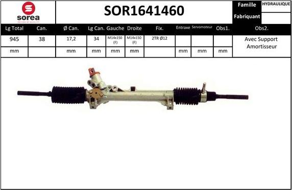 Sera SOR1641460 - Рульовий механізм, рейка avtolavka.club