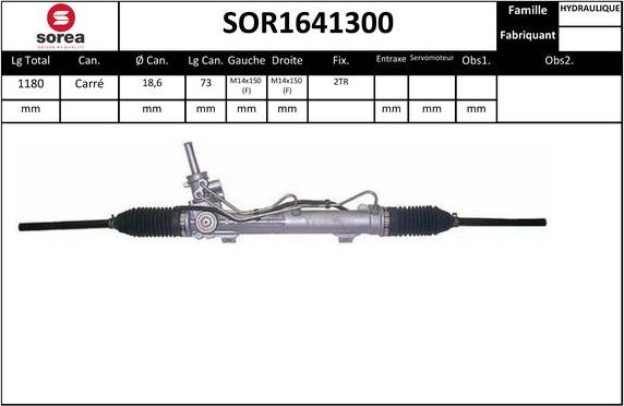 Sera SOR1641300 - Рульовий механізм, рейка avtolavka.club