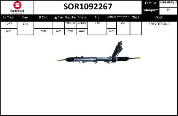 Sera SOR1092267 - Рульовий механізм, рейка avtolavka.club