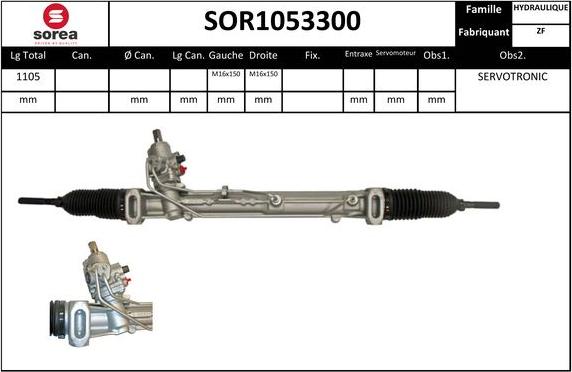 Sera SOR1053300 - Рульовий механізм, рейка avtolavka.club