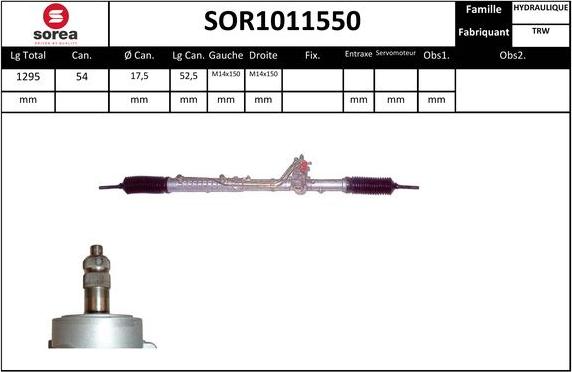 Sera SOR1011550 - Рульовий механізм, рейка avtolavka.club