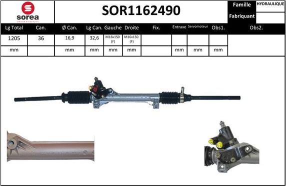 Sera SOR1162490 - Рульовий механізм, рейка avtolavka.club