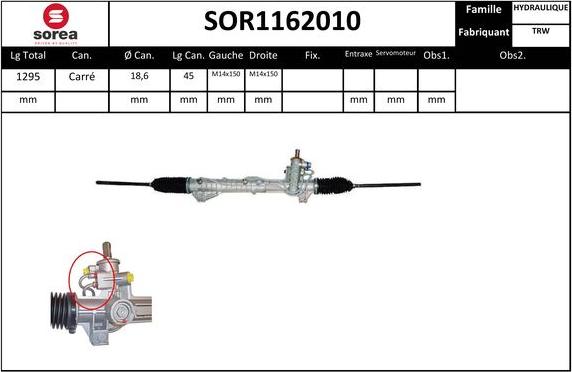 Sera SOR1162010 - Рульовий механізм, рейка avtolavka.club