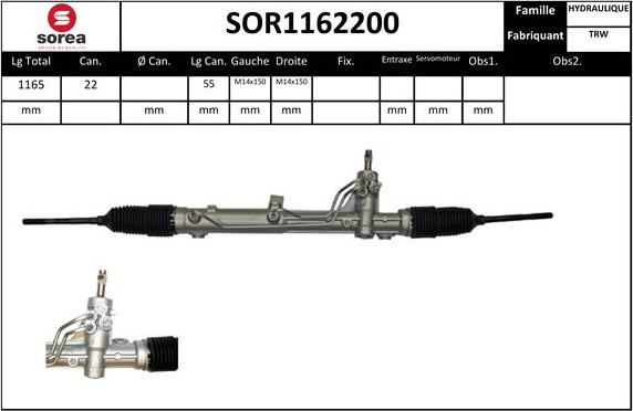 Sera SOR1162200 - Рульовий механізм, рейка avtolavka.club