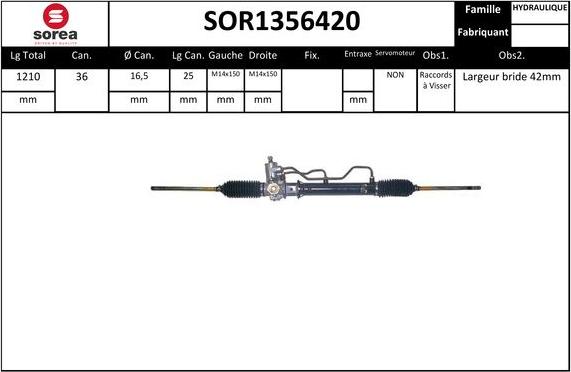 Sera SOR1356420 - Рульовий механізм, рейка avtolavka.club