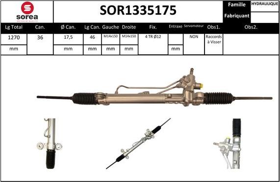 Sera SOR1335175 - Рульовий механізм, рейка avtolavka.club