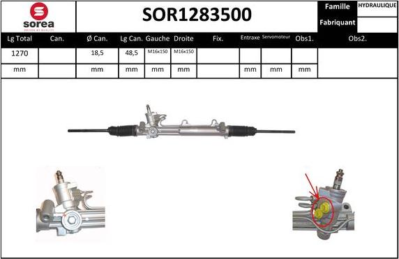 Sera SOR1283500 - Рульовий механізм, рейка avtolavka.club