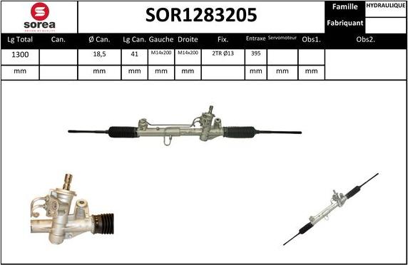 Sera SOR1283205 - Рульовий механізм, рейка avtolavka.club