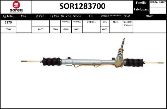 Sera SOR1283700 - Рульовий механізм, рейка avtolavka.club