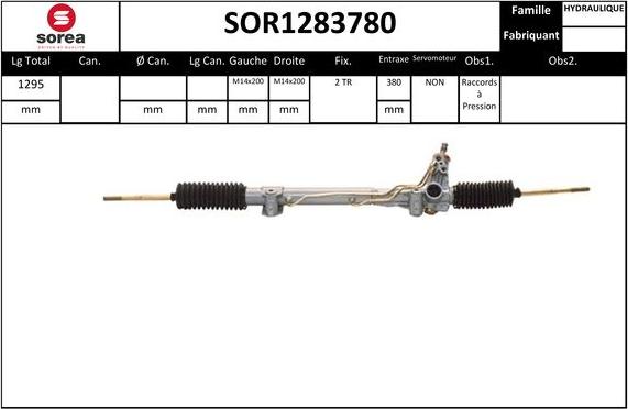 Sera SOR1283780 - Рульовий механізм, рейка avtolavka.club