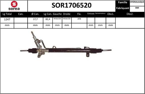 Sera SOR1706520 - Рульовий механізм, рейка avtolavka.club