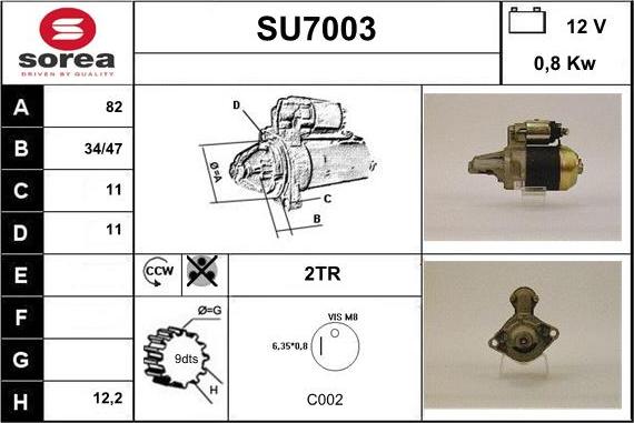 Sera SU7003 - Стартер avtolavka.club