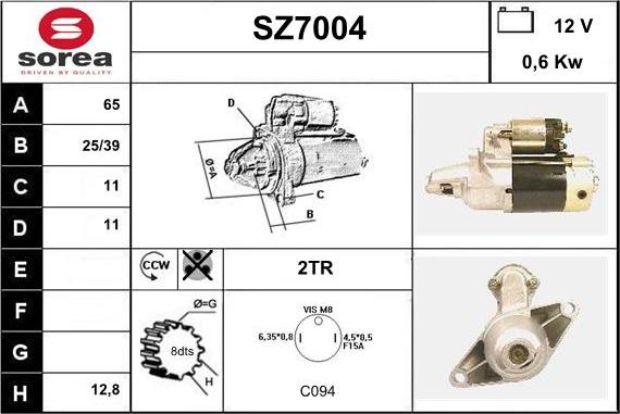 Sera SZ7004 - Стартер avtolavka.club