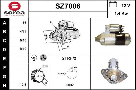 Sera SZ7006 - Стартер avtolavka.club