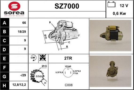 Sera SZ7000 - Стартер avtolavka.club