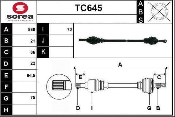 Sera TC645 - Приводний вал avtolavka.club