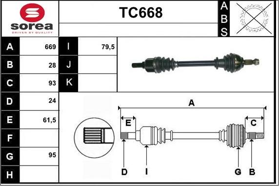 Sera TC668 - Приводний вал avtolavka.club