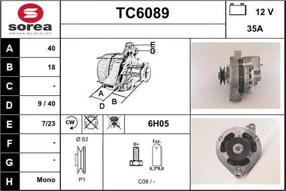 Sera TC6089 - Генератор avtolavka.club