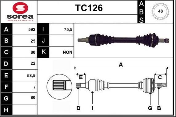 Sera TC126 - Приводний вал avtolavka.club