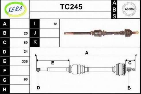 Sera TC245 - Приводний вал avtolavka.club