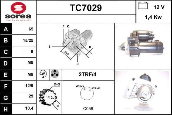 Sera TC7029 - Стартер avtolavka.club