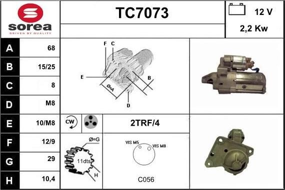 Sera TC7073 - Стартер avtolavka.club