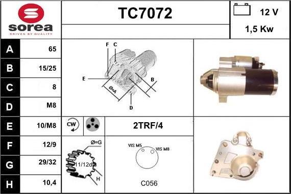 Sera TC7072 - Стартер avtolavka.club