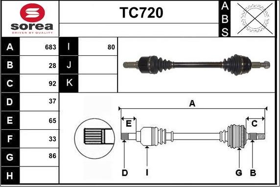 Sera TC720 - Приводний вал avtolavka.club