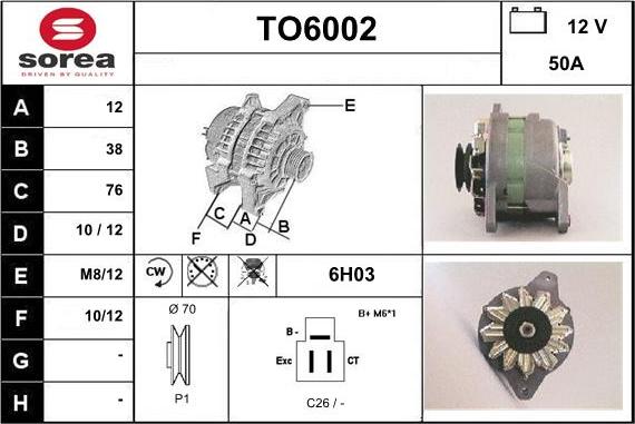 Sera TO6002 - Генератор avtolavka.club