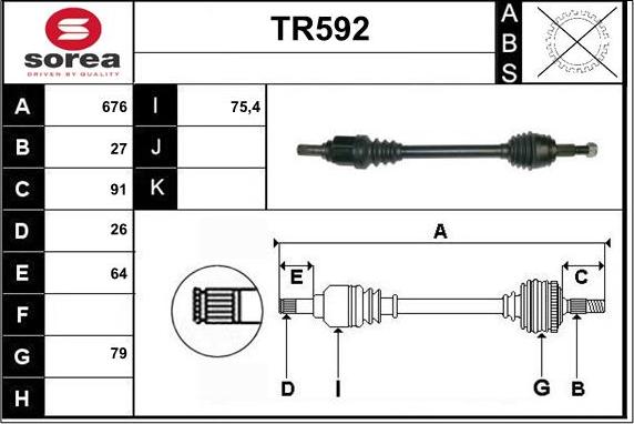 Sera TR592 - Приводний вал avtolavka.club