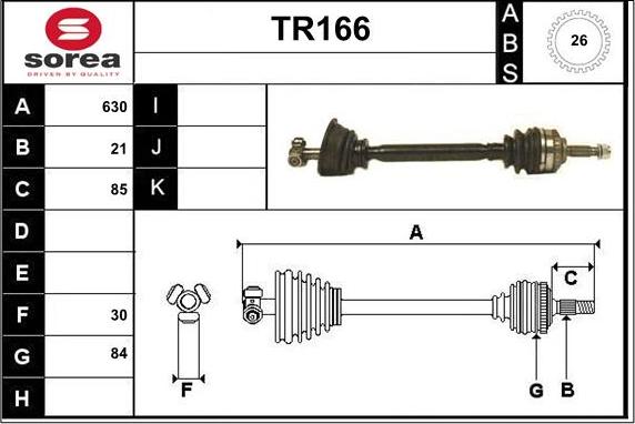 Sera TR166 - Приводний вал avtolavka.club