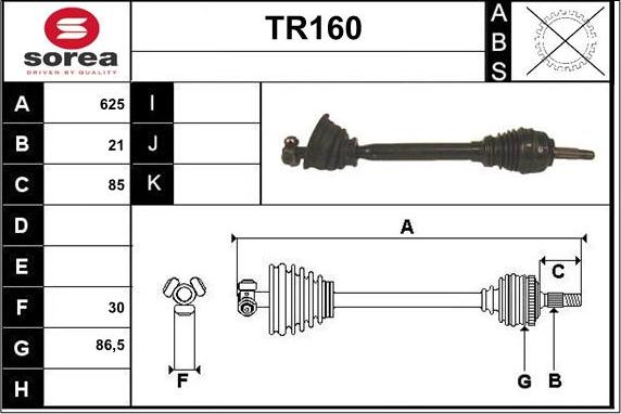 Sera TR160 - Приводний вал avtolavka.club