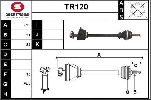 Sera TR120 - Приводний вал avtolavka.club