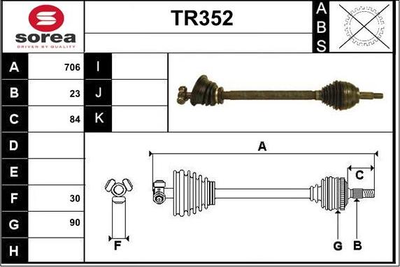 Sera TR352 - Приводний вал avtolavka.club